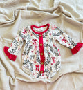 Girls Christmas Print Onesie