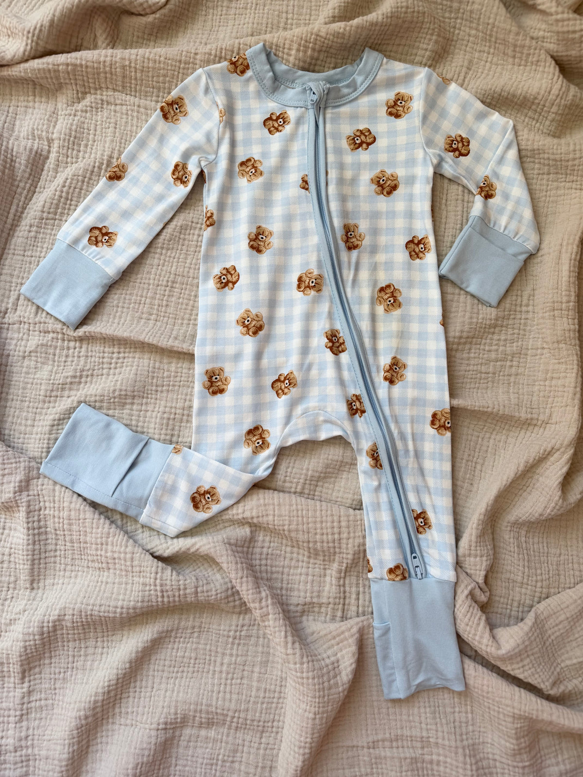 Checkered Teddy Bamboo Sleeper