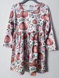 Little Girls Fall Pumpkin Dress